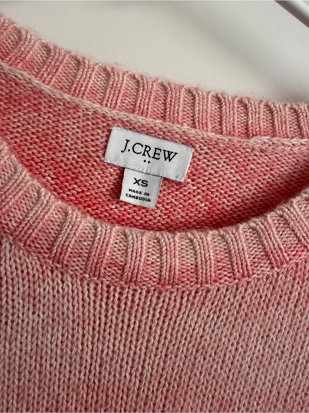 J. Crew Pink Ombre Crewneck Sweater